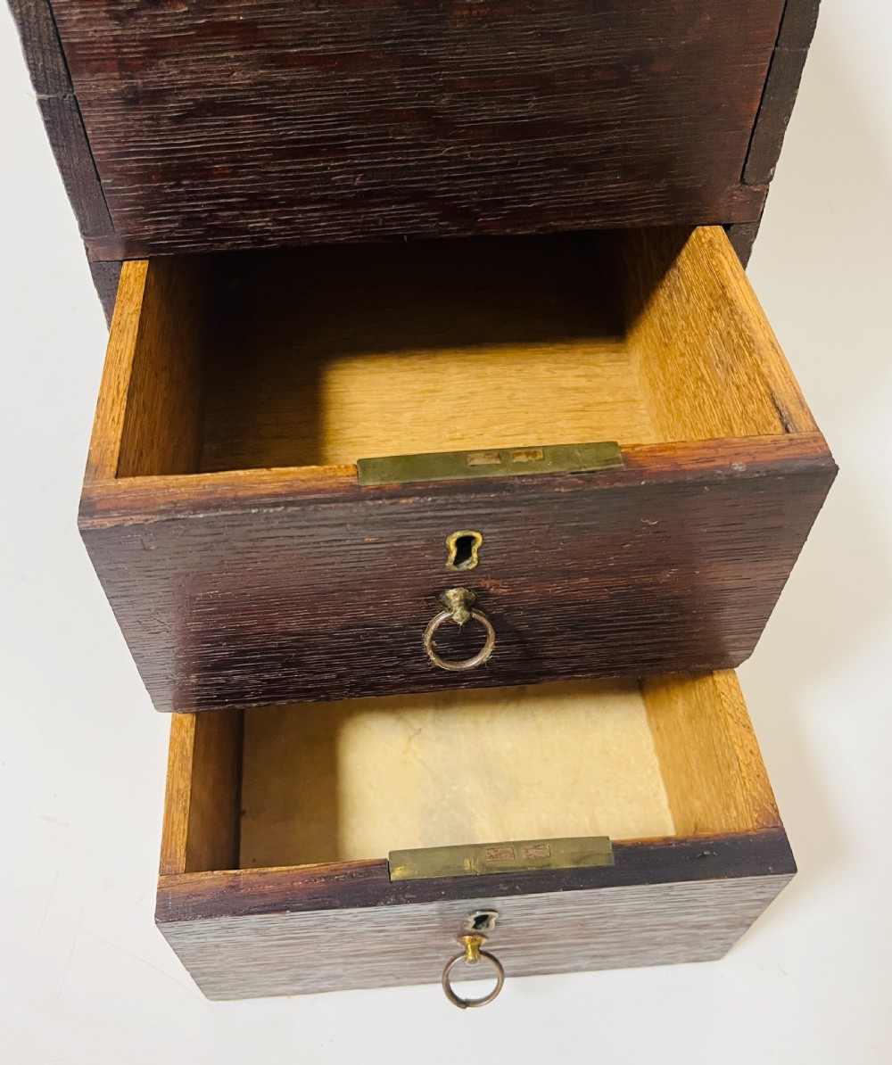 Antique Oak Collectors Box View IX