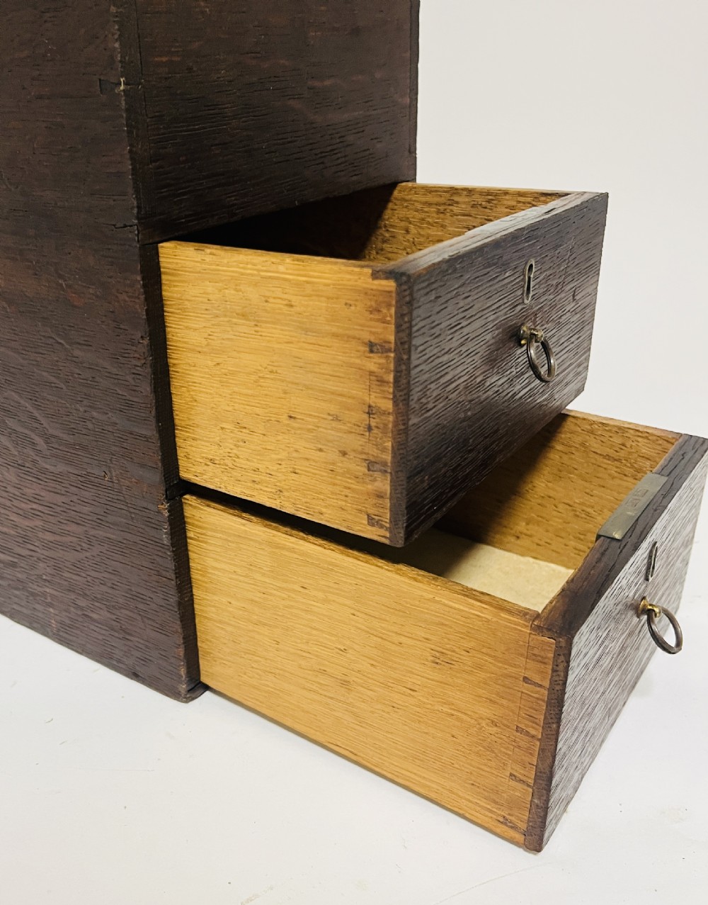 Antique Oak Collectors Box View XV