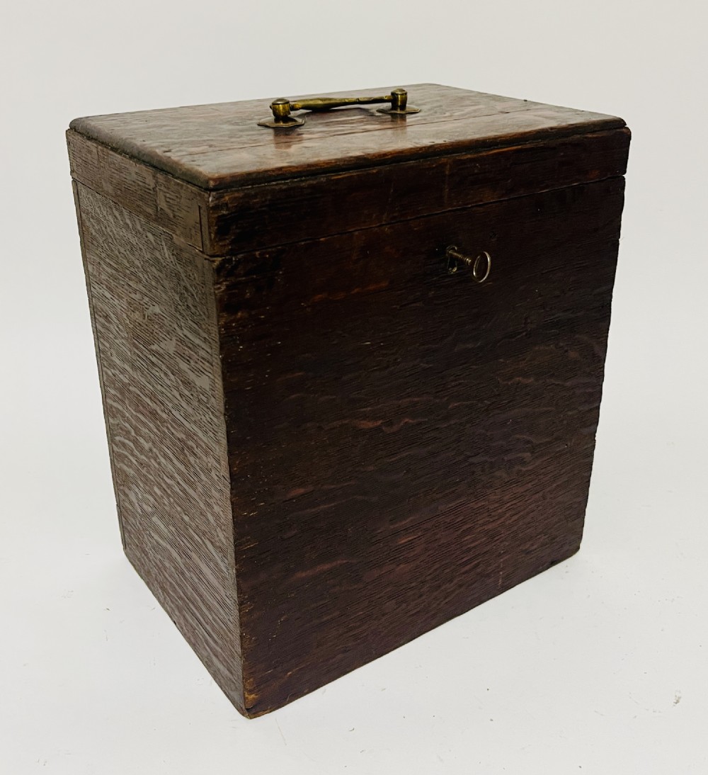 Antique Oak Collectors Box View XVI