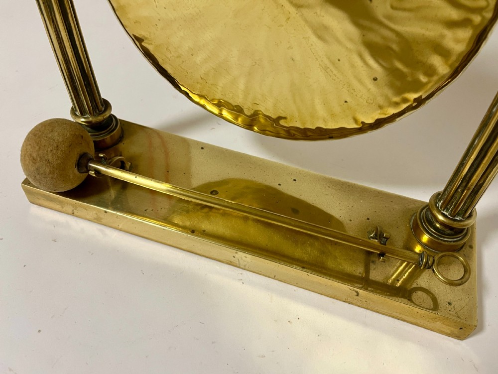 Large Antique Brass Dinner Gong View IX