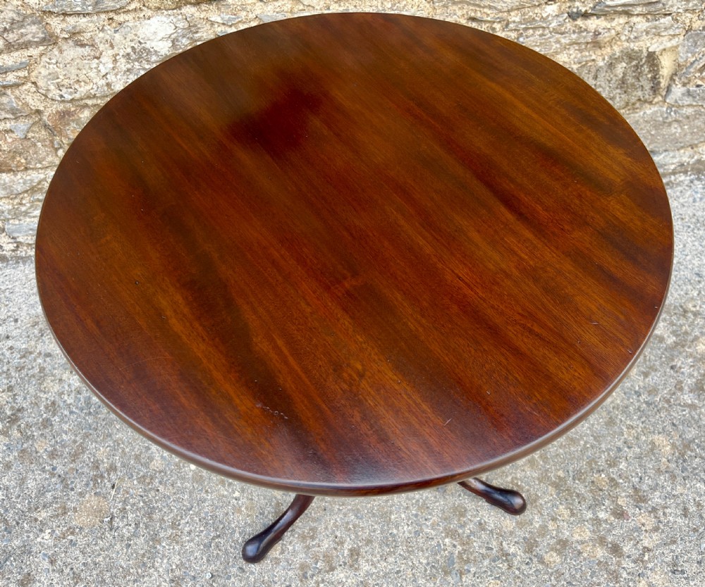 Georgian Mahogany Tilt Top Wine Table View V