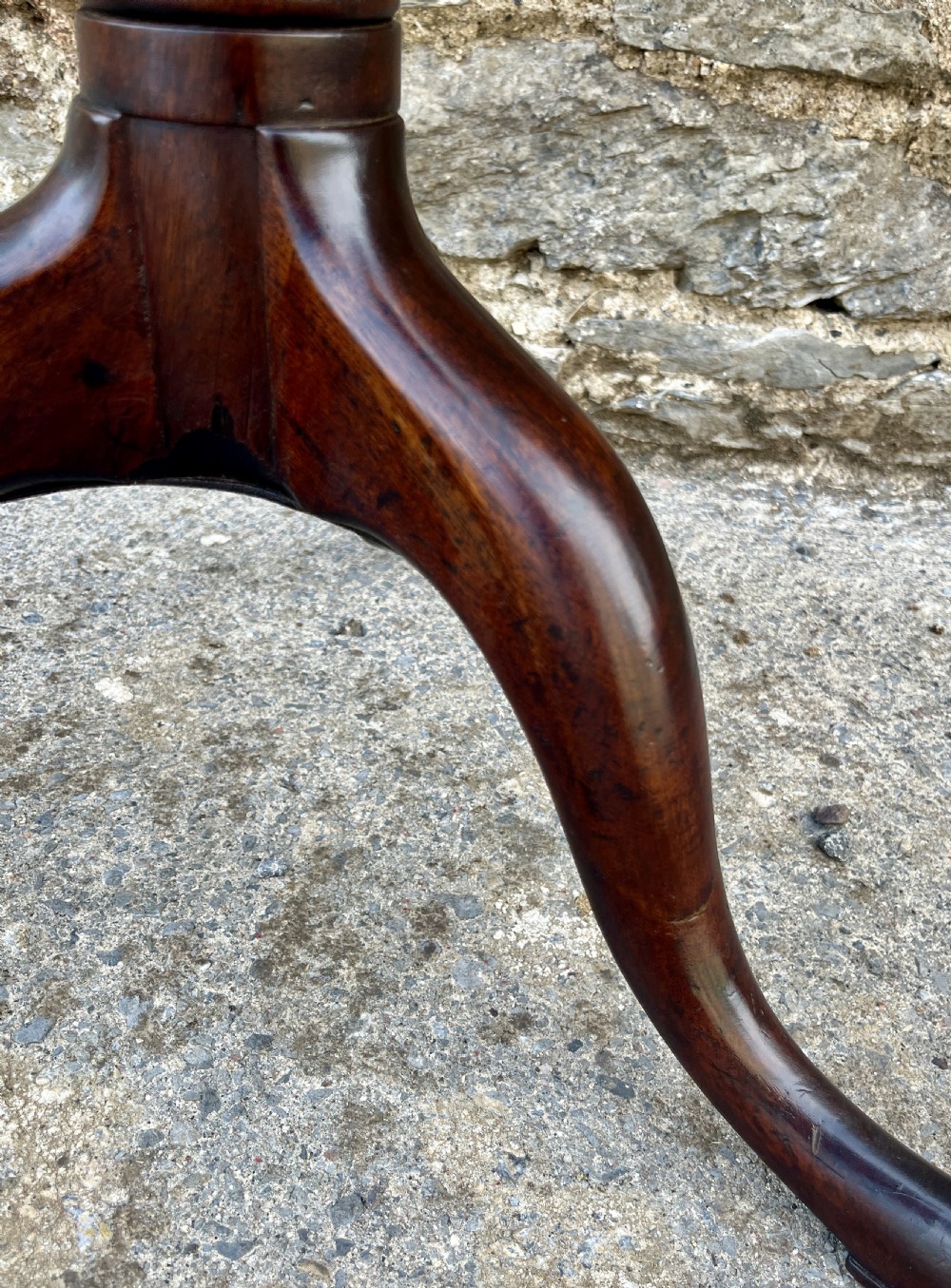 Georgian Mahogany Tilt Top Wine Table View XI