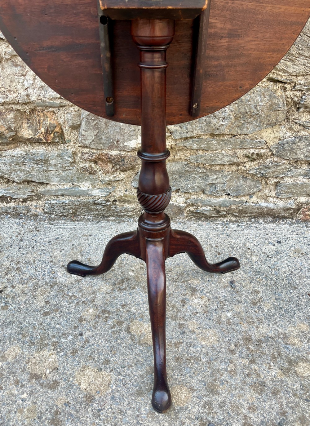 Georgian Mahogany Tilt Top Wine Table View XIV