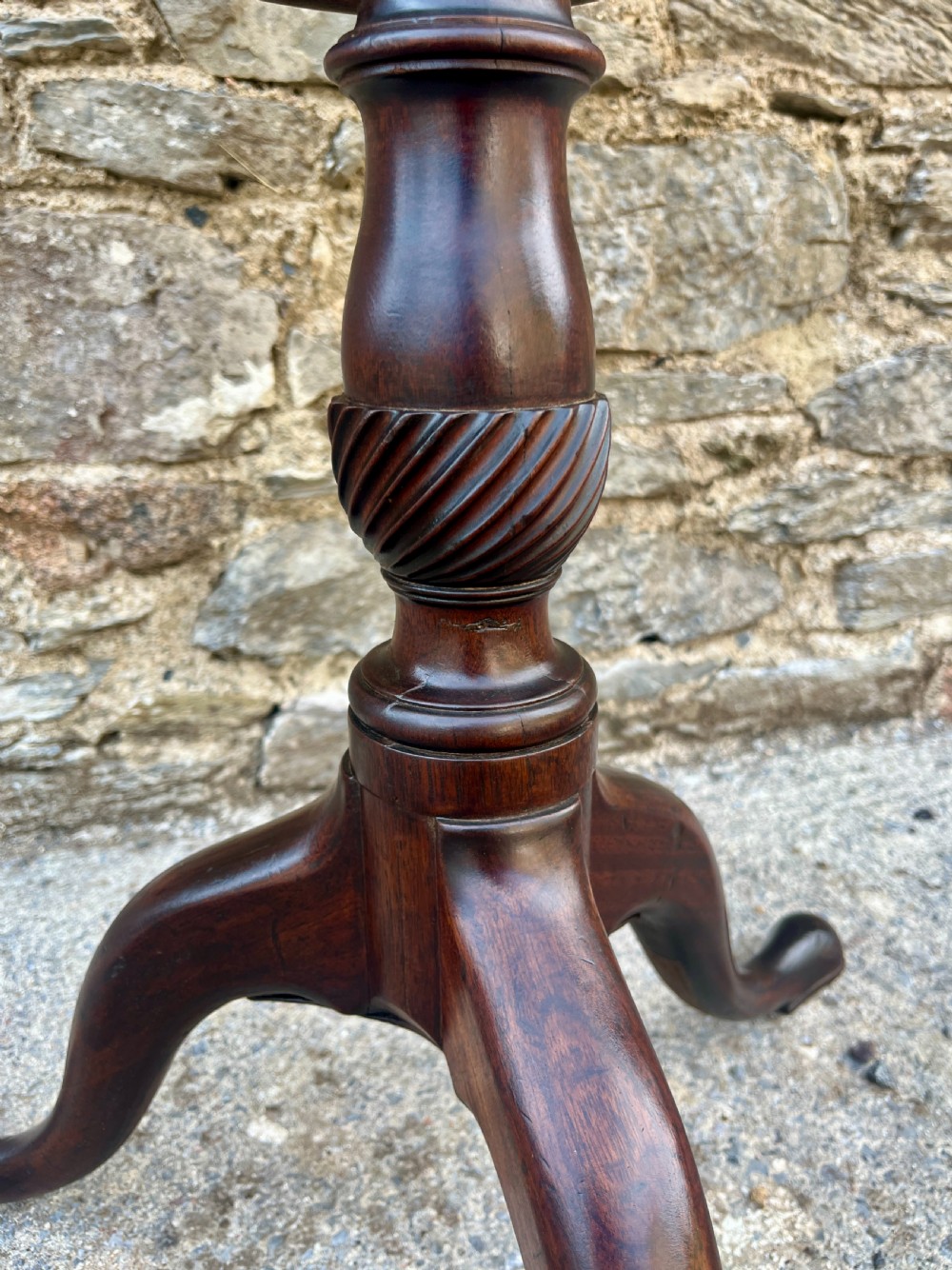 Georgian Mahogany Tilt Top Wine Table View XV