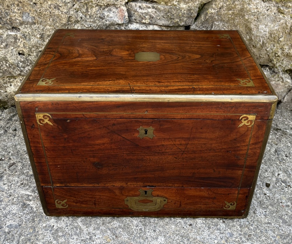 Antique Military Camphorwood Document Box