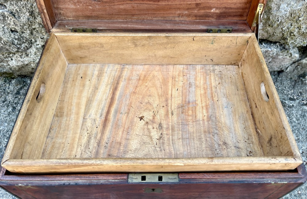 Antique Military Camphorwood Document Box View V
