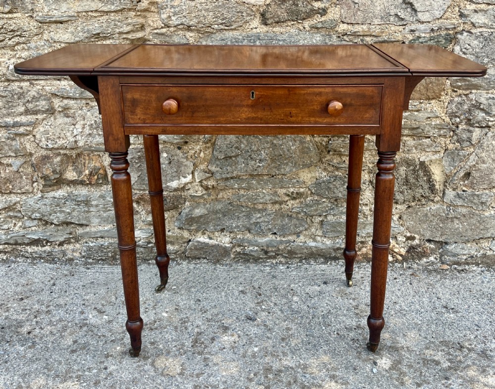 Regency Mahogany Drop Leaf Work Table View VI