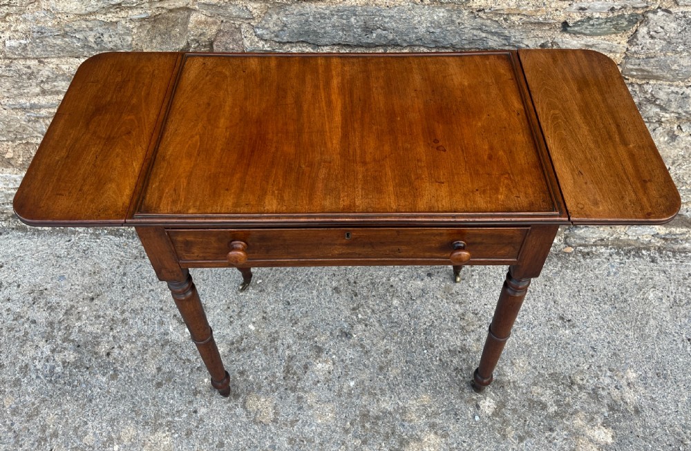 Regency Mahogany Drop Leaf Work Table View VII