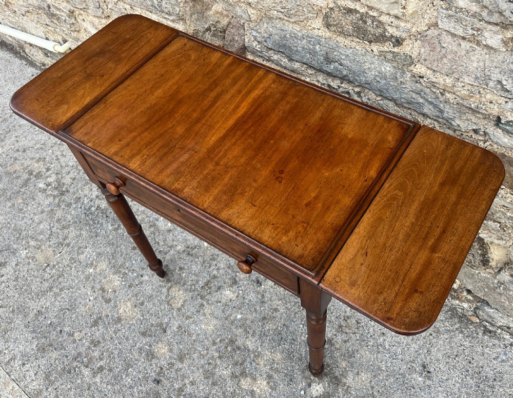 Regency Mahogany Drop Leaf Work Table View VIII