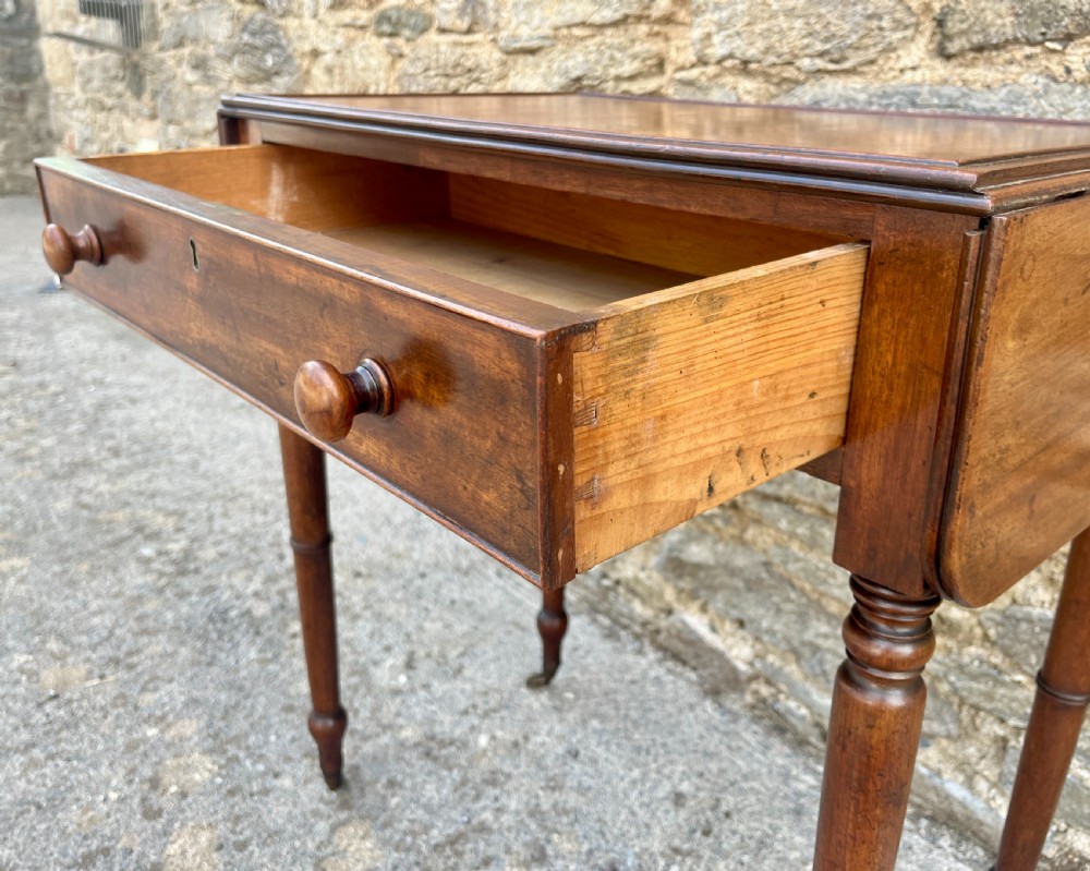 Regency Mahogany Drop Leaf Work Table View IX