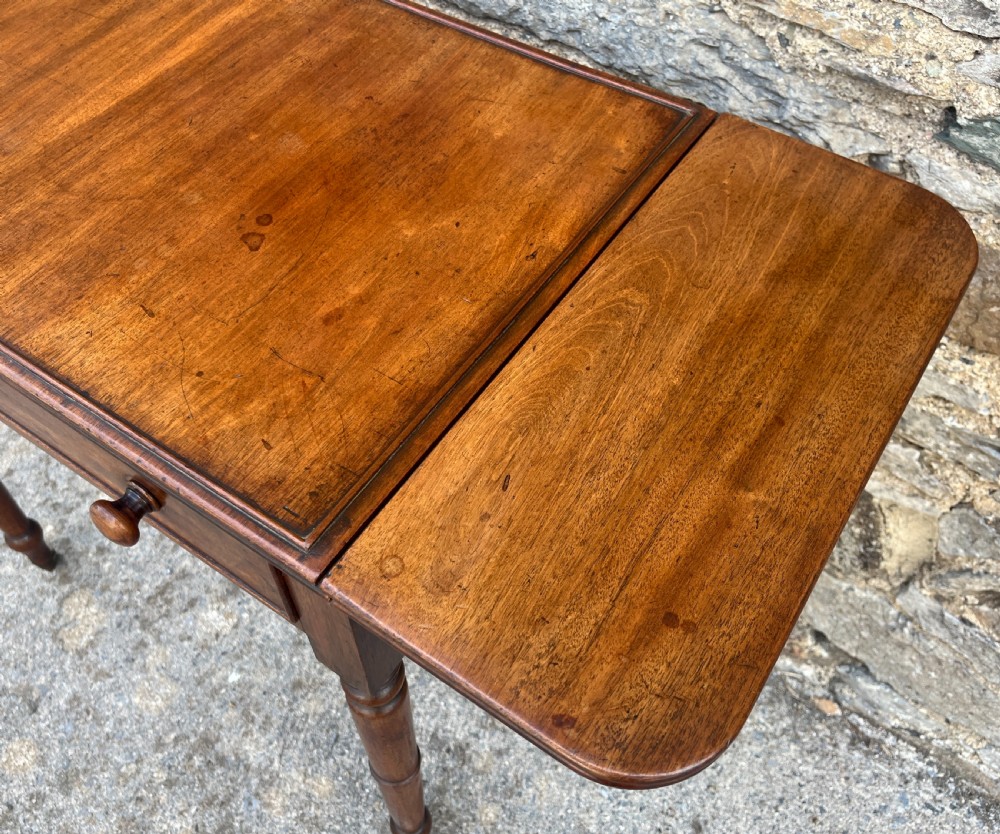Regency Mahogany Drop Leaf Work Table View X