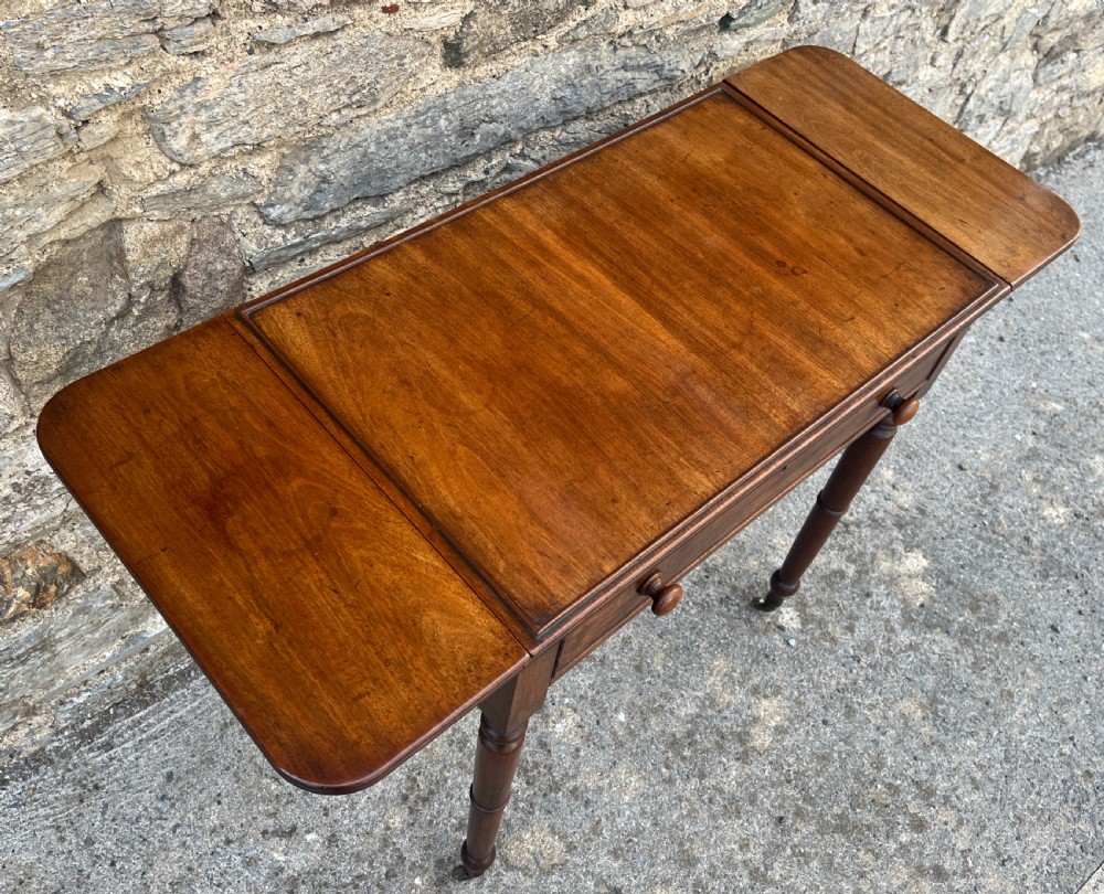 Regency Mahogany Drop Leaf Work Table View XII