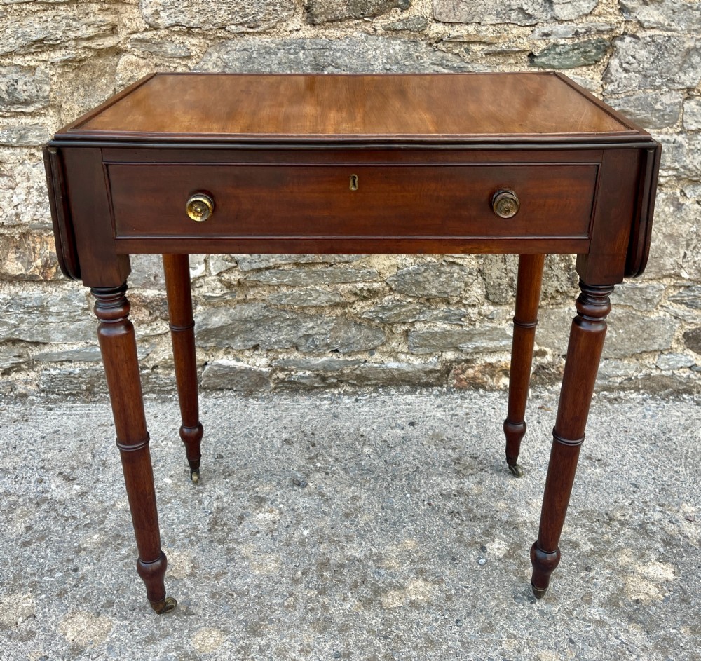 Regency Mahogany Drop Leaf Work Table View XIII