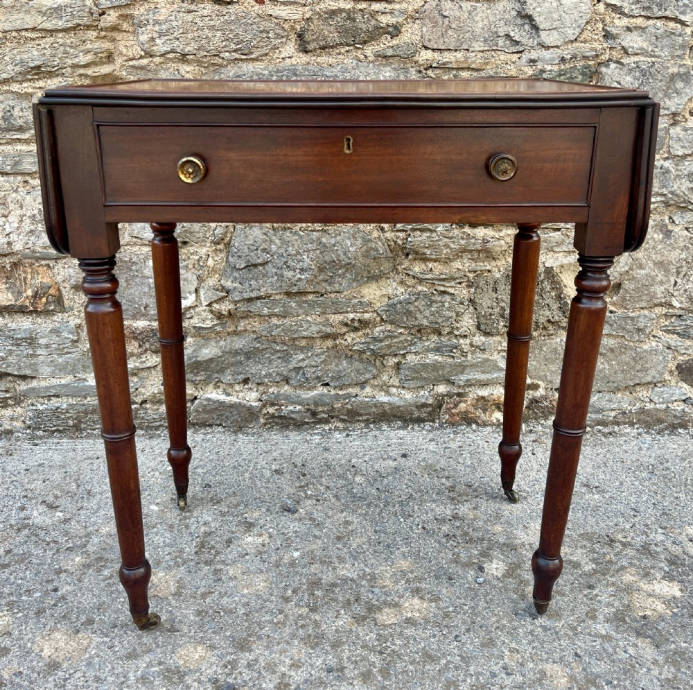 Regency Mahogany Drop Leaf Work Table View XVI