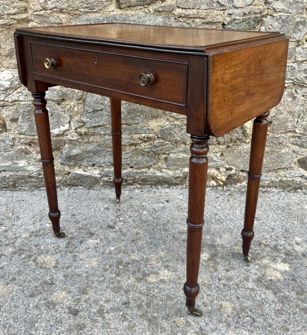 Regency Mahogany Drop Leaf Work Table View XVIII
