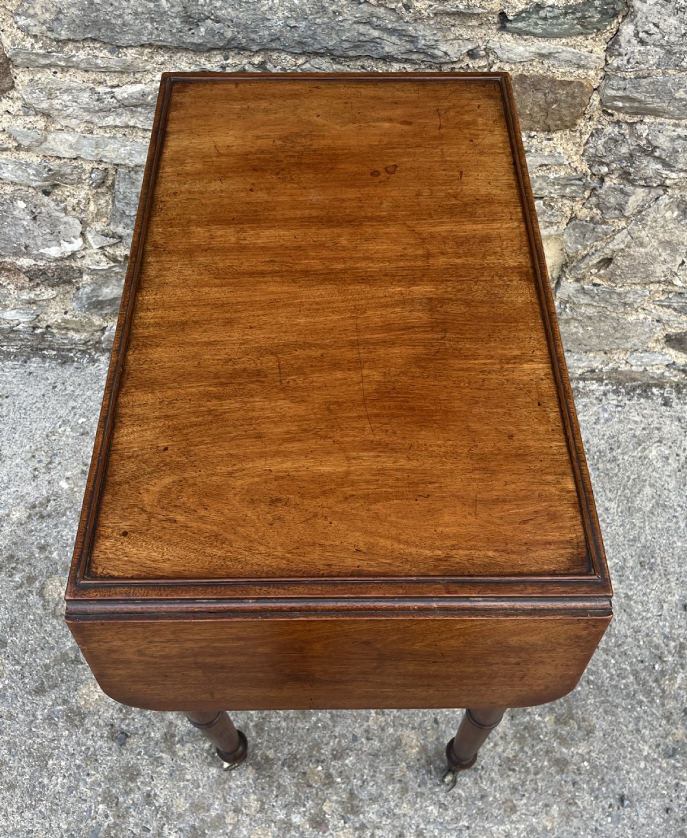 Regency Mahogany Drop Leaf Work Table View XXI