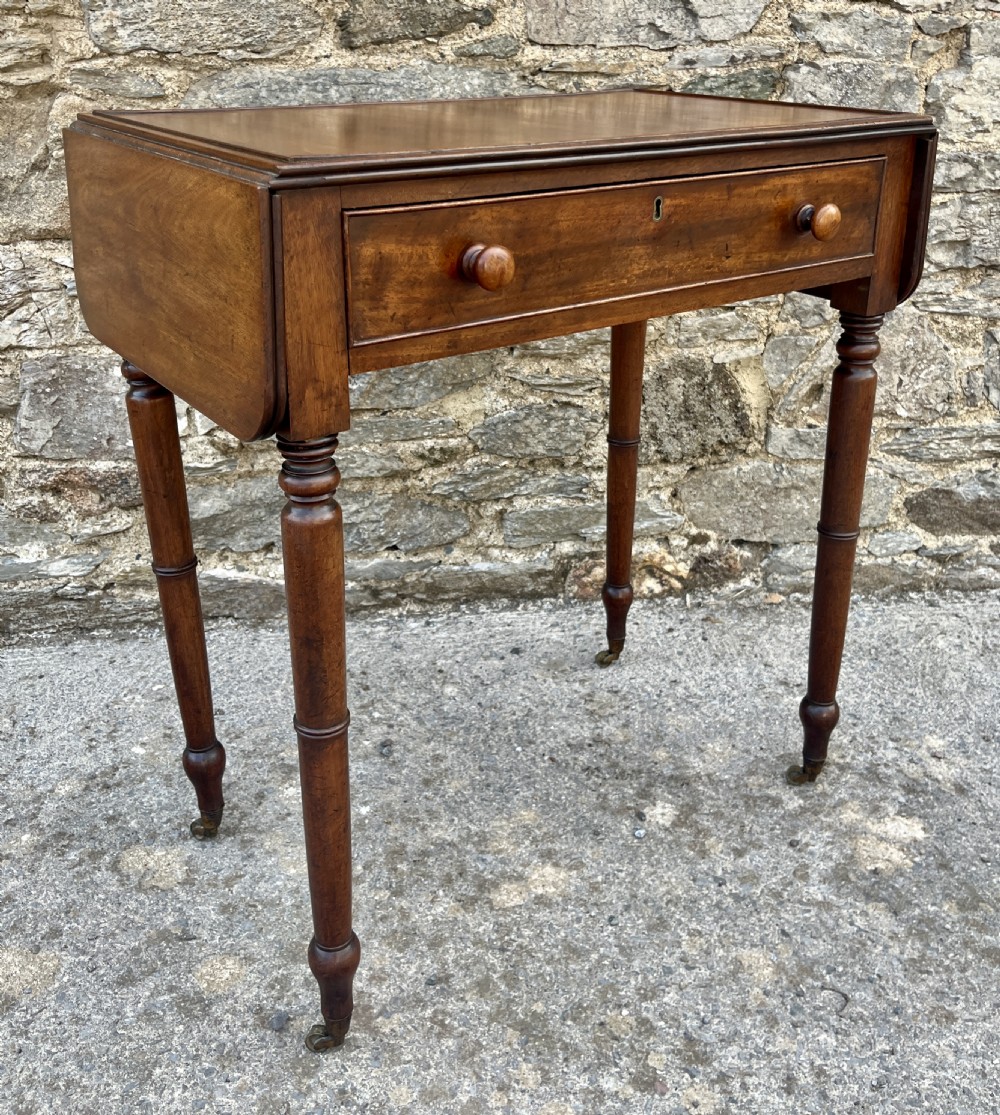 Regency Mahogany Drop Leaf Work Table View XXII