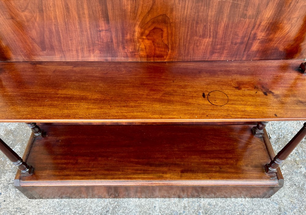 Antique Mahogany Waterfall Bookcase View XIII