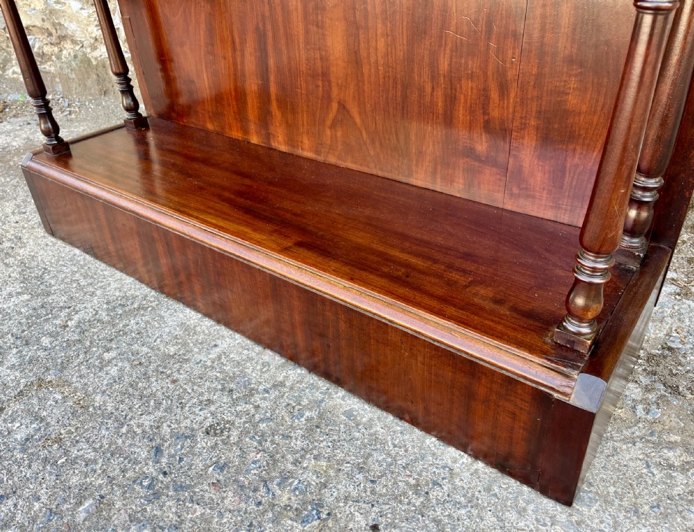 Antique Mahogany Waterfall Bookcase View XV