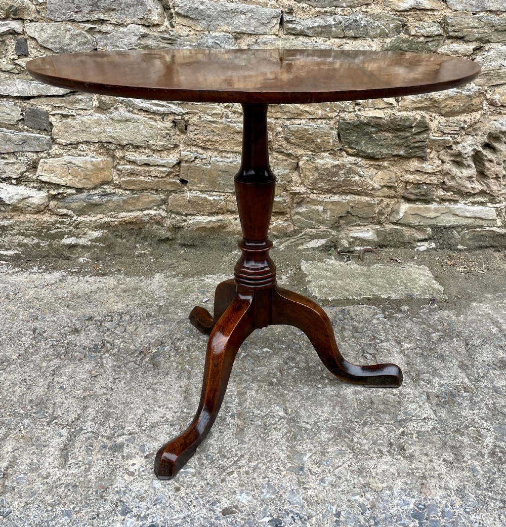 Georgian Fruitwood Tilt Top Occasional Table View V