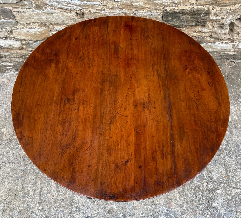 Georgian Fruitwood Tilt Top Occasional Table View VI