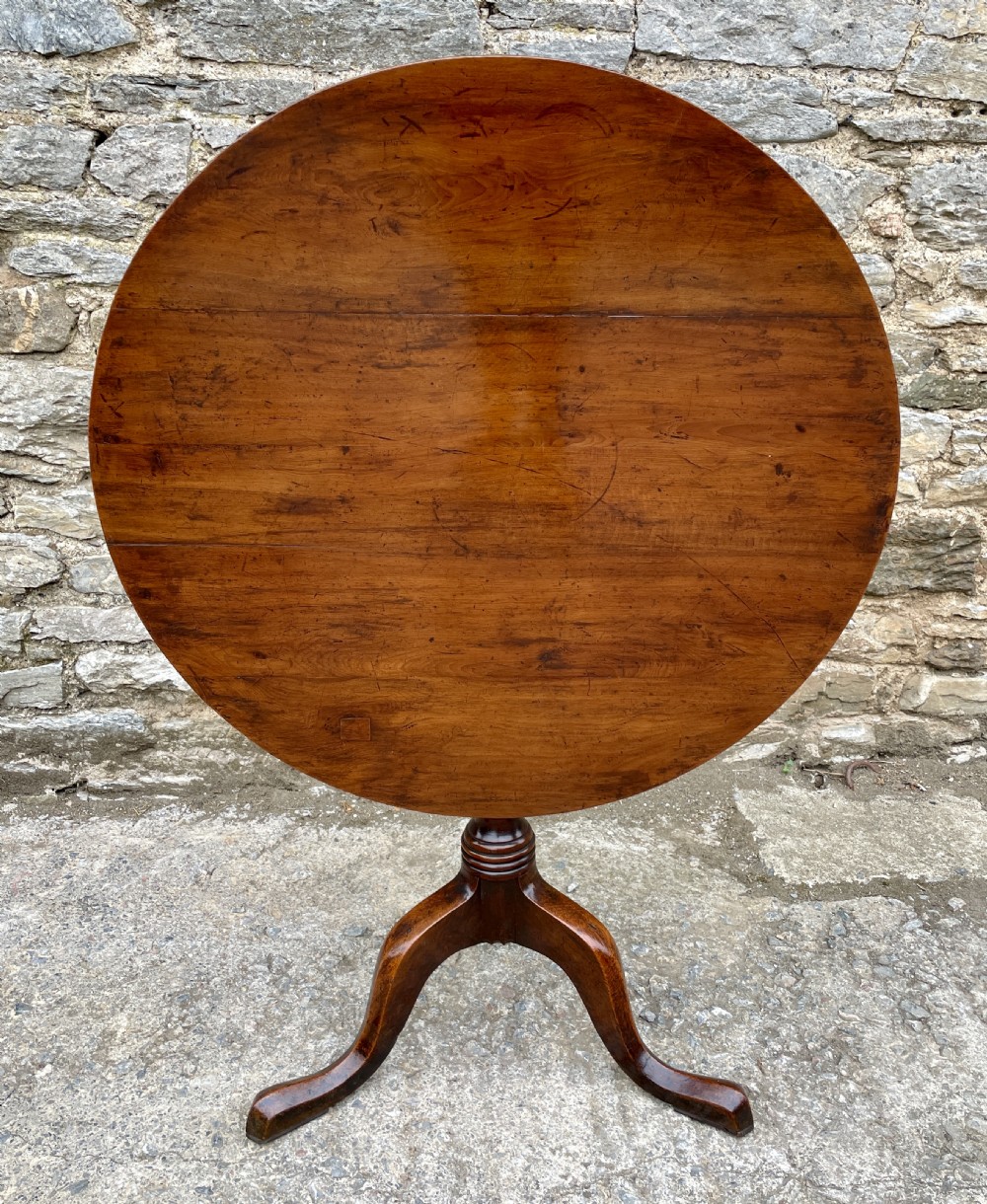 Georgian Fruitwood Tilt Top Occasional Table View VIII