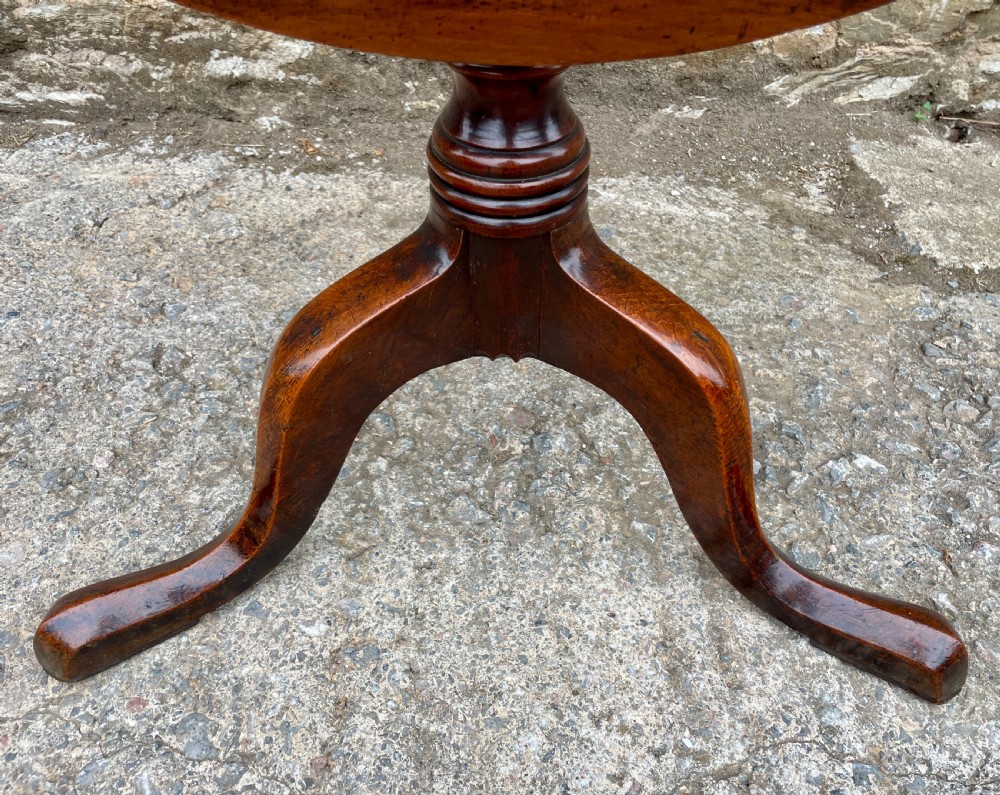 Georgian Fruitwood Tilt Top Occasional Table View XI