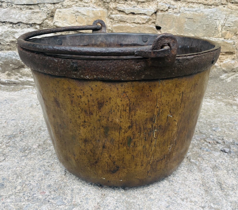 Large Antique Brass Cauldron View VII