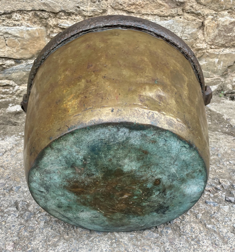 Large Antique Brass Cauldron View XV