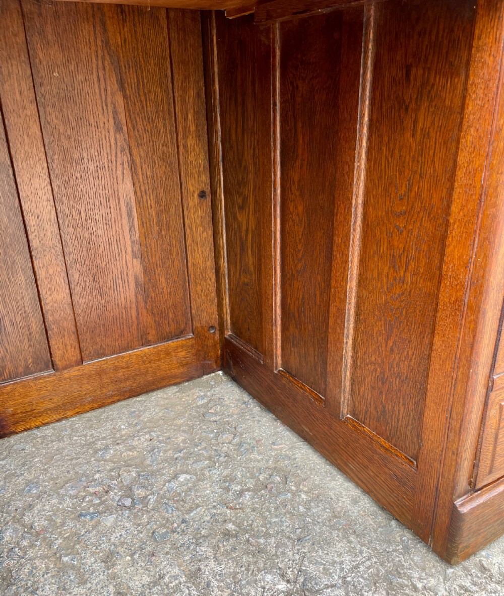 Edwardian Oak Roll Top Tambour Desk View XVII
