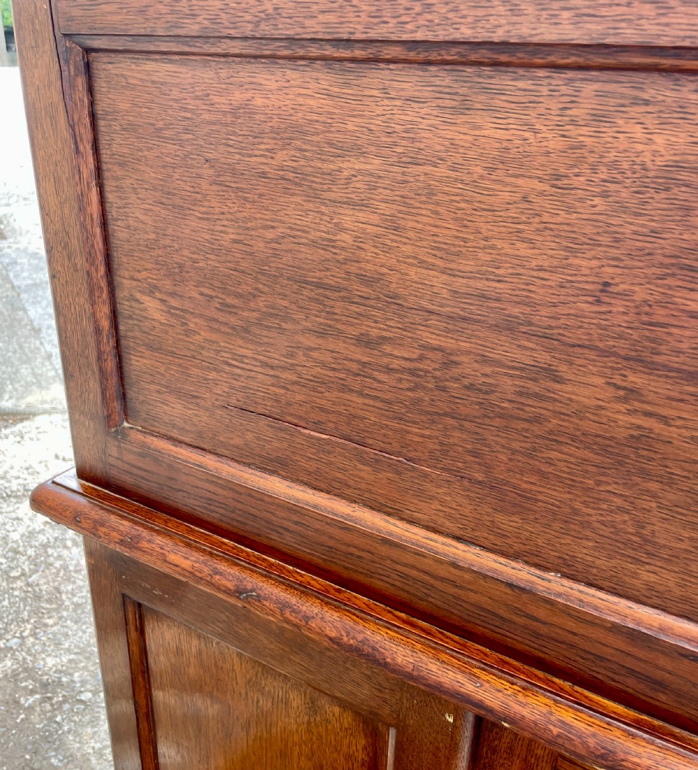 Edwardian Oak Roll Top Tambour Desk View XIX