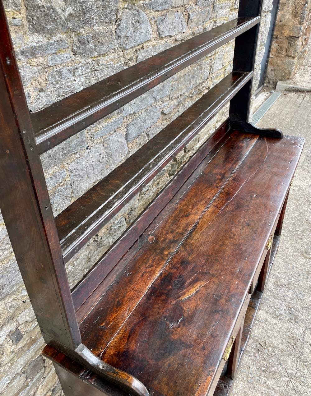 Georgian Oak Potboard Dresser View XII