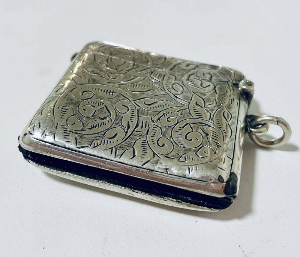Antique Silver Vesta Case View V