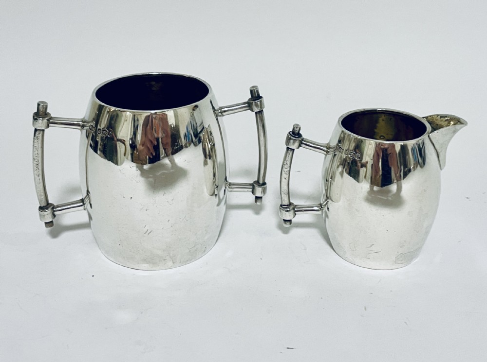 Silver Christopher Dresser Style Milk and Sugar