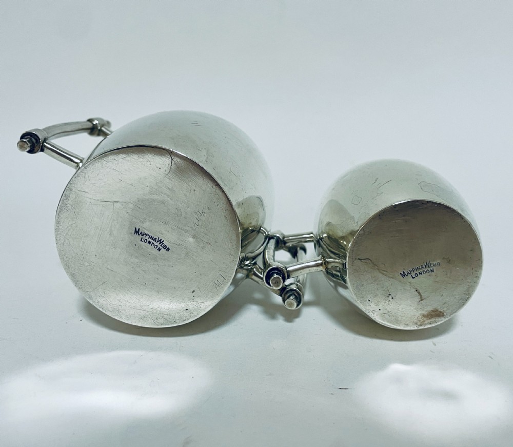 Silver Christopher Dresser Style Milk and Sugar View VIII
