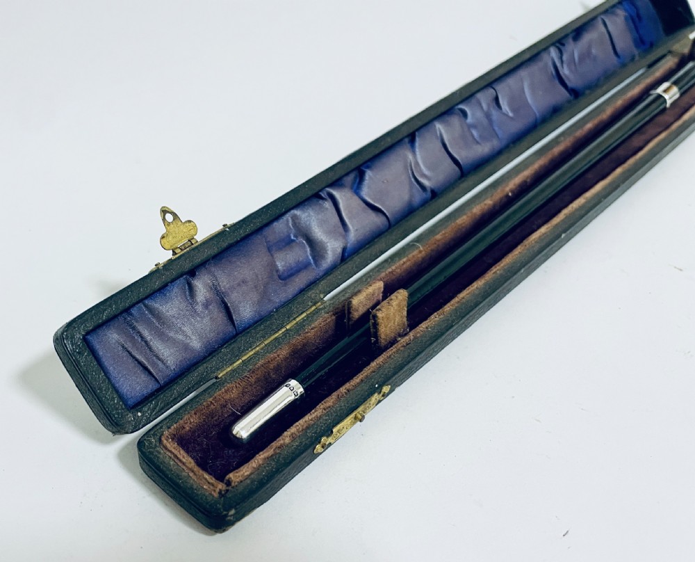 Antique Silver Mounted Ebony Conductors Baton View VII