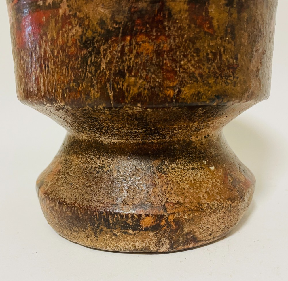 Antique Wooden Pestle and Mortar View VII