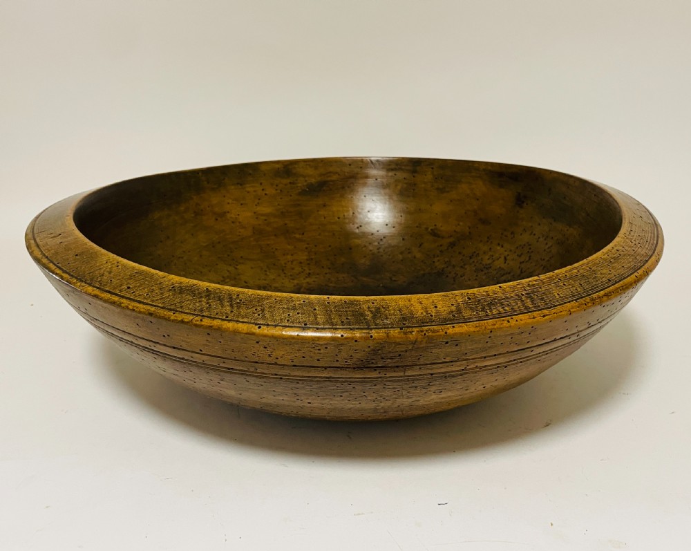Large Antique Sycamore Dairy Bowl
 View IV