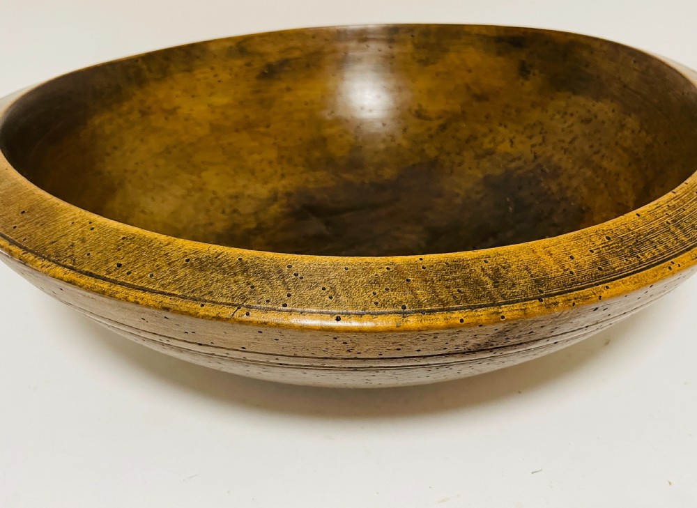 Large Antique Sycamore Dairy Bowl
 View V