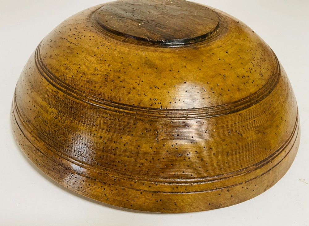 Large Antique Sycamore Dairy Bowl
 View XII