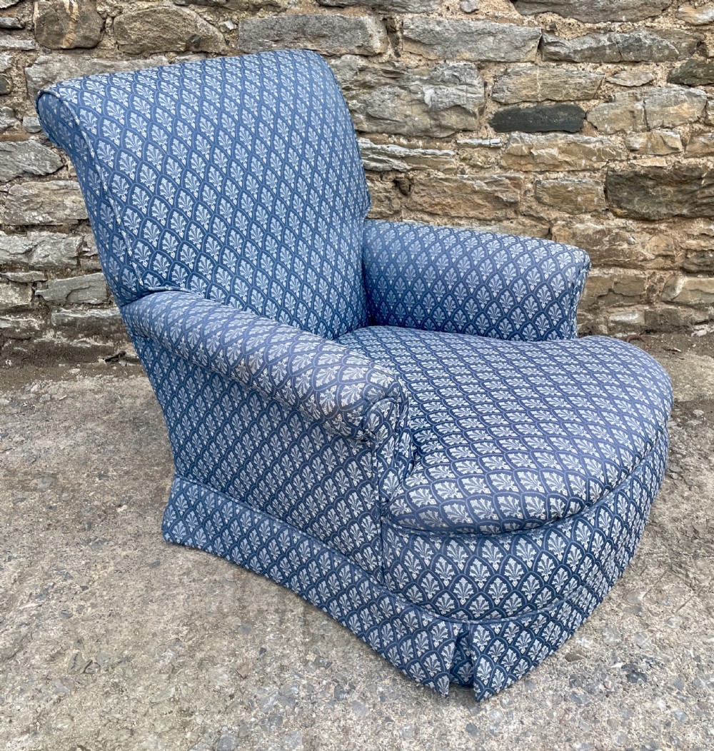 Deep Seated Antique Armchair View V