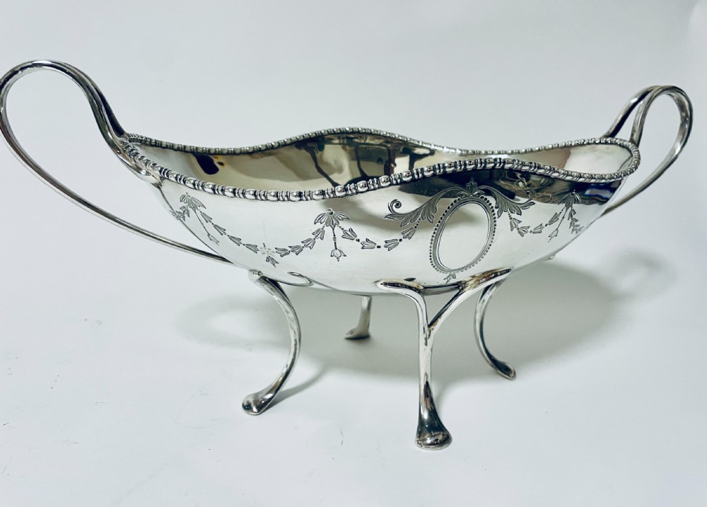Large Antique Silver Centre Dish View VII