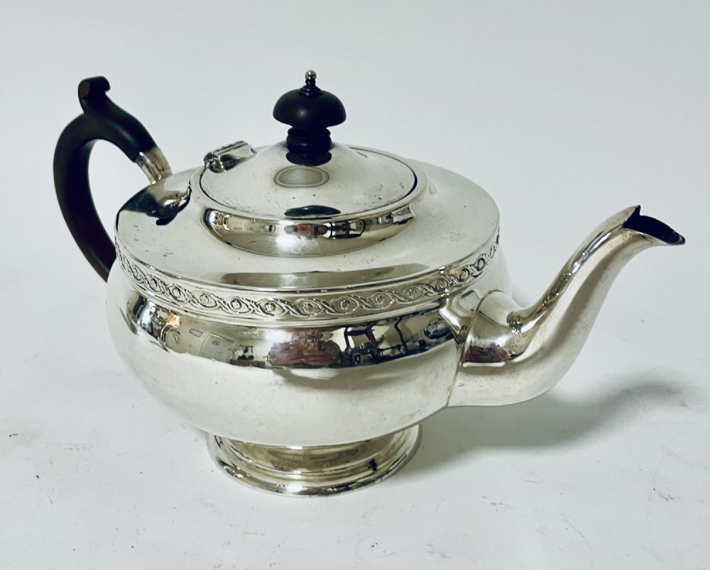 Antique 3 Piece Silver Tea Set View VI