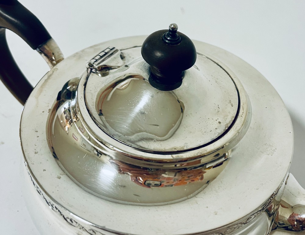 Antique 3 Piece Silver Tea Set View VII