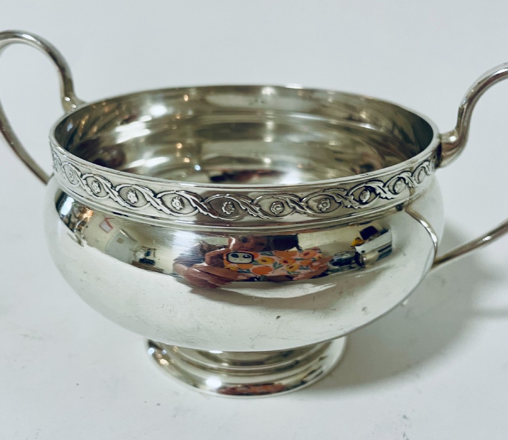 Antique 3 Piece Silver Tea Set View VIII