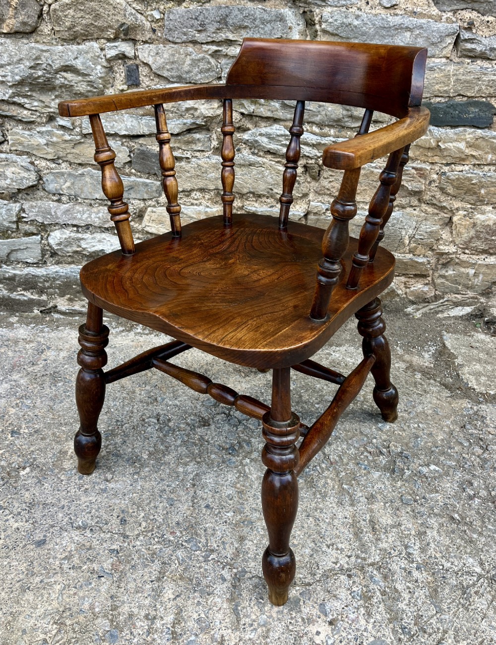 Antique Elm Captains Chair View II