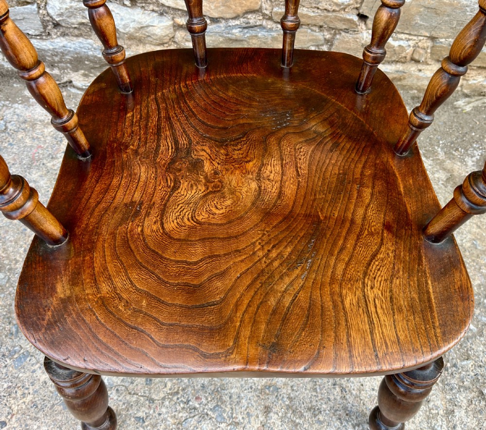 Antique Elm Captains Chair View IV
