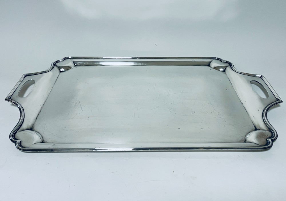 Large Antique Silver Tray