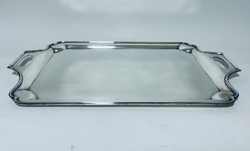Large Antique Silver Tray View III