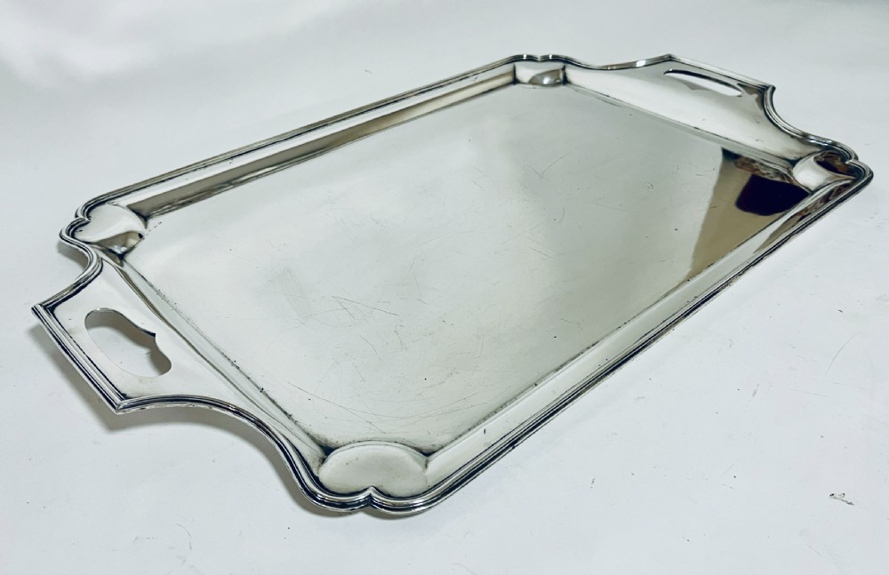 Large Antique Silver Tray View IV
